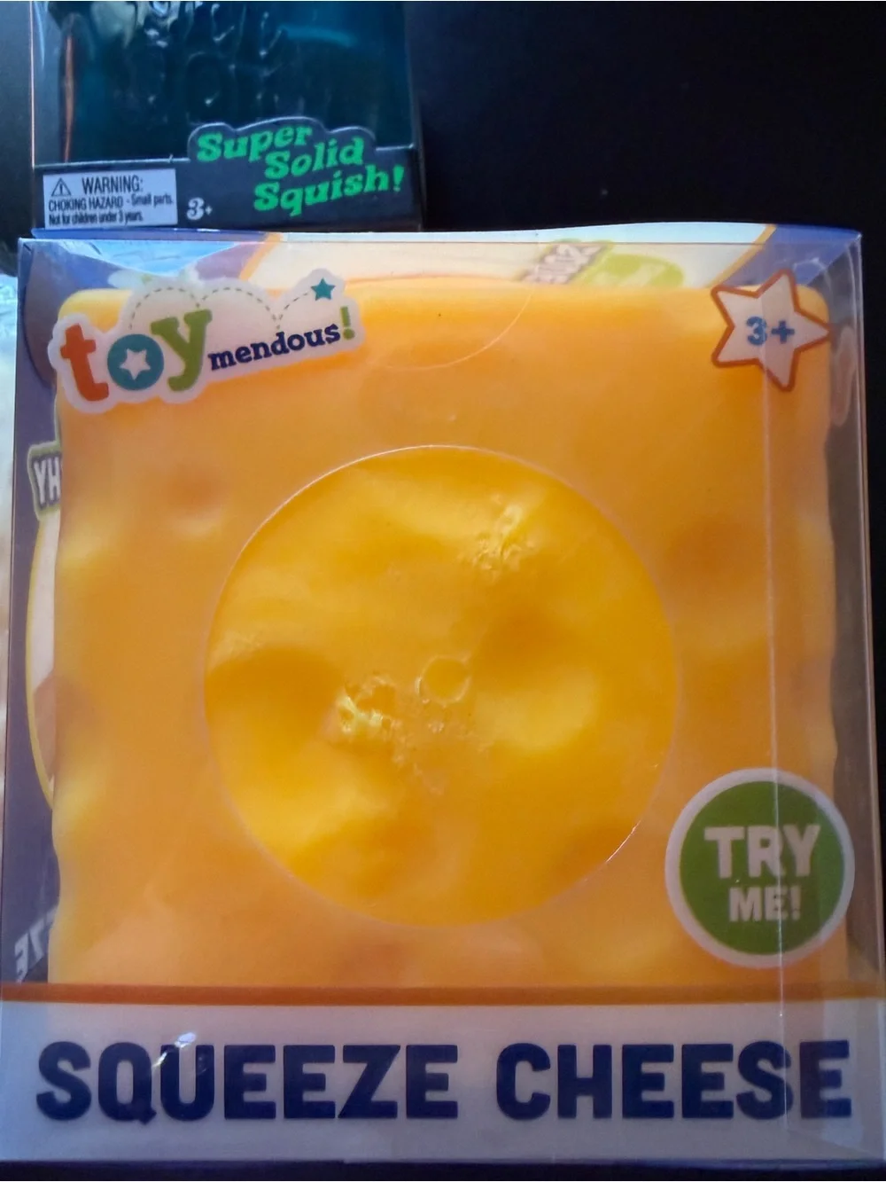 Lot of 3 New Jumbo Squishy Peanut Squeeze Cheese Nee Doh Nice Cube Toymendous